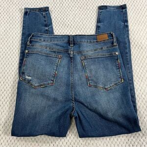 Judy Blue Women’s Skinny Jeans Rainbow Embroidery Pocket Skinny size 11/30